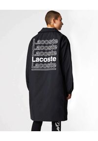 Lacoste - LACOSTE - Parka z kontrastowym logo Unisex Fit. Kolor: czarny. Materiał: tkanina. Wzór: gładki, nadruk. Styl: klasyczny #7
