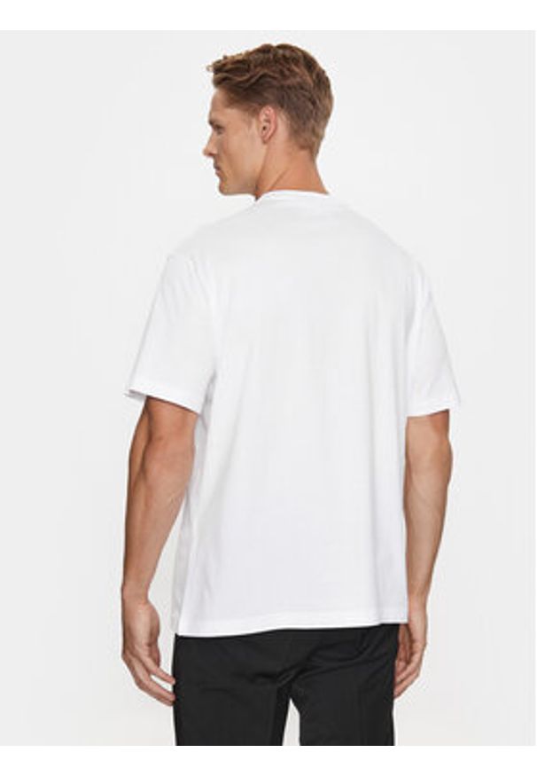 Versace Jeans Couture T-Shirt 75GAHT05 Biały Regular Fit. Kolor: biały. Materiał: bawełna