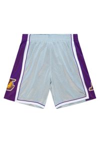 Mitchell & Ness - Krótka koszulka NBA Los Angeles Lakers 75th NBA 2009. Kolor: niebieski, szary, wielokolorowy. Długość: krótkie. Sport: koszykówka