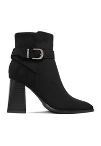 Jenny - JENNY Botki CEO-LS6128-02 Czarny. Kolor: czarny. Materiał: materiał