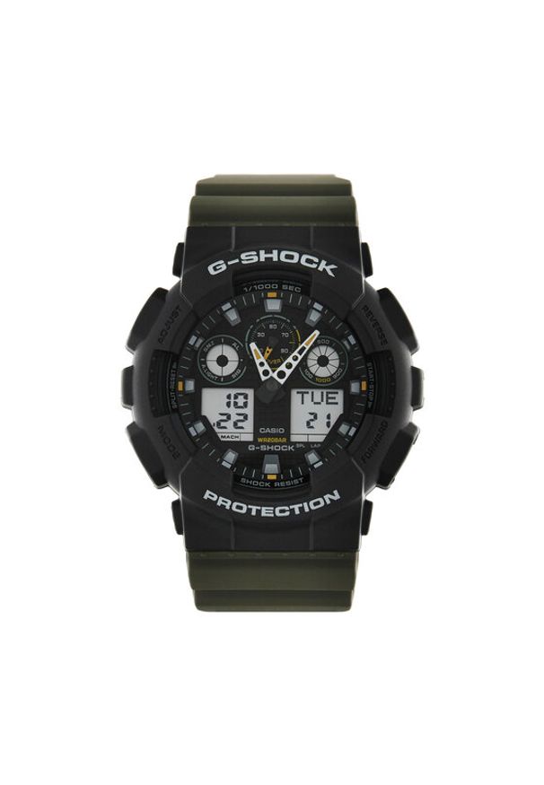 G-Shock Zegarek Two Tune Utility GA-100TU-1A3ER Khaki. Kolor: brązowy