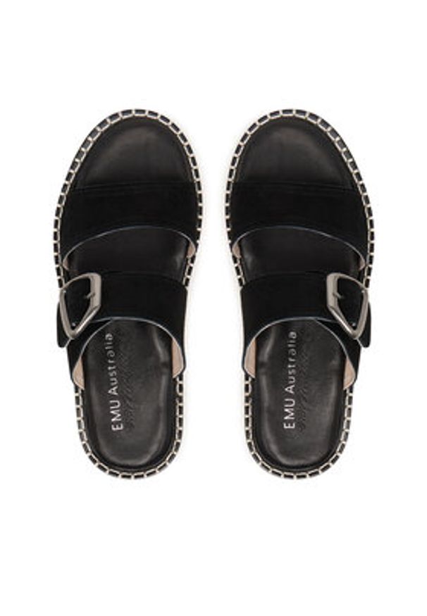 EMU Australia Klapki Scarlet W13267 Czarny. Kolor: czarny. Materiał: skóra