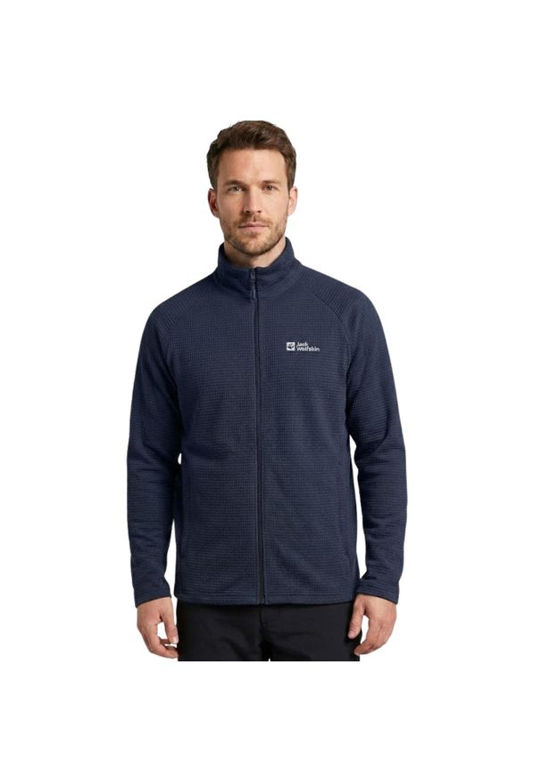 Bluza turystyczna męska Jack Wolfskin Jamari. Kolor: niebieski. Materiał: poliester. Sport: turystyka piesza