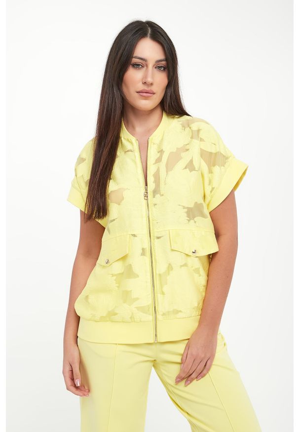 Liu Jo - Kamizelka damska żakardowa LIU JO. Materiał: żakard