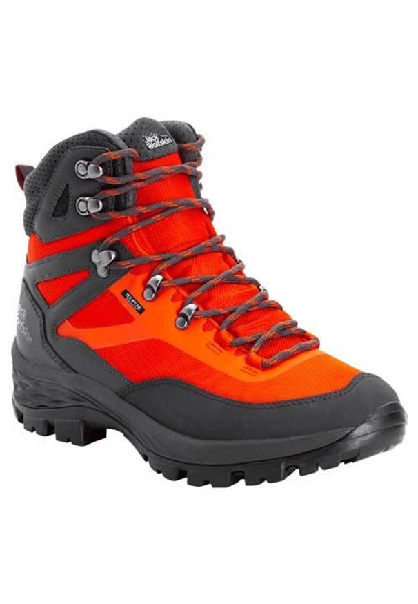 Buty trekkingowe męskie Jack Wolfskin Rebellion Guide Texapore Mid. Wysokość cholewki: za kostkę. Kolor: wielokolorowy. Materiał: materiał, syntetyk. Szerokość cholewki: normalna