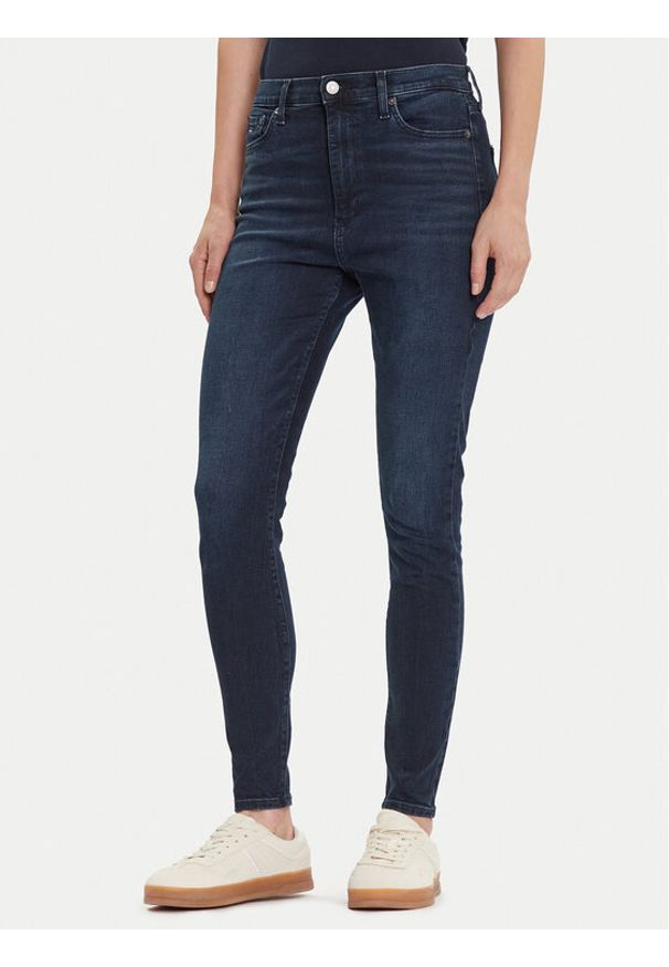 Tommy Jeans Jeansy Sylvia DW0DW21823 Granatowy Skinny Fit. Kolor: niebieski