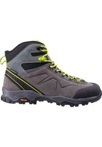 Elbrus - Męskie Buty Sportowe Herone Suede Mid Cut. Kolor: czarny, żółty, zielony, szary, wielokolorowy. Sport: turystyka piesza