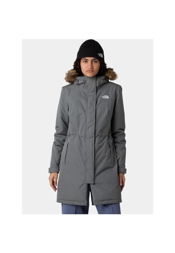 Płaszcz Zimowy Damski The North Face W Zaneck. Kolor: szary. Materiał: puch. Sezon: zima. Sport: turystyka piesza
