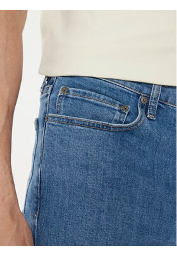 Calvin Klein Szorty jeansowe K10K112941 Niebieski Slim Fit. Kolor: niebieski. Materiał: bawełna