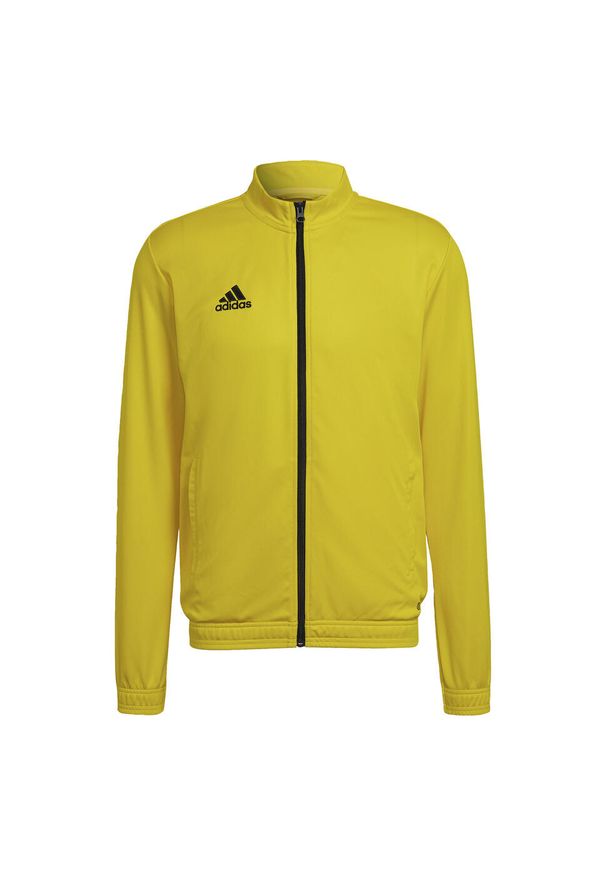 Adidas - Bluza piłkarska męska adidas Entrada 22 Track Jacket. Kolor: wielokolorowy, żółty, czarny. Materiał: poliester, materiał. Sport: piłka nożna