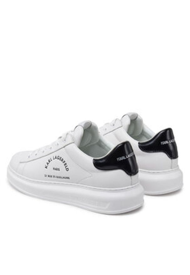 Karl Lagerfeld - KARL LAGERFELD Sneakersy Kapri KL52538K Biały. Kolor: biały. Materiał: skóra