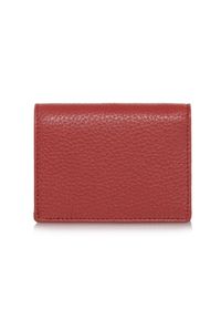 Ochnik - Czerwony skórzany portfel damski z ochroną RFID. Kolor: czerwony. Materiał: skóra