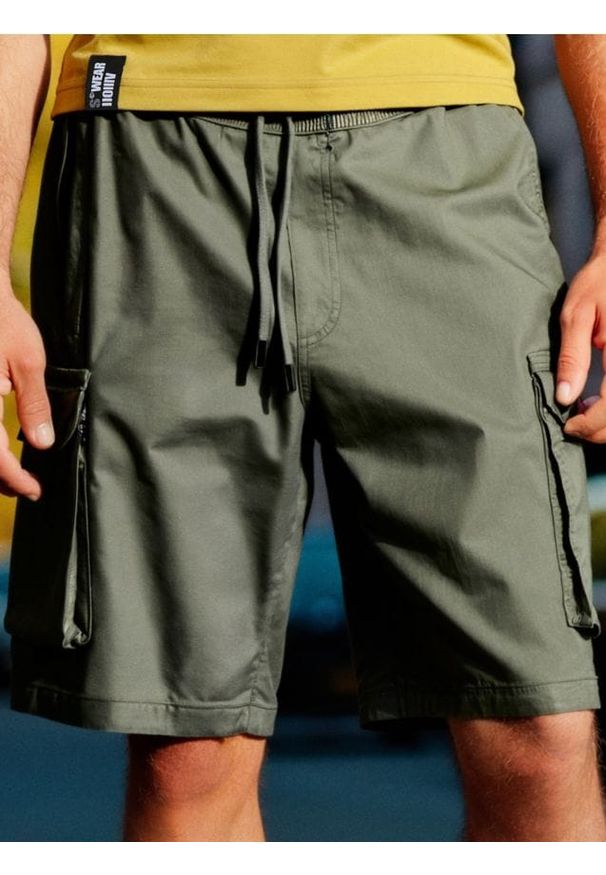 Sinsay - Szorty - khaki. Kolor: brązowy