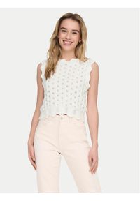 only - ONLY Top Luna 15291602 Écru Regular Fit. Materiał: syntetyk