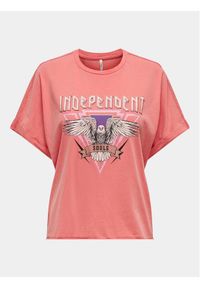 only - ONLY T-Shirt Lucy 15316637 Różowy Regular Fit. Kolor: różowy. Materiał: bawełna