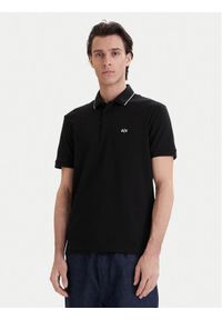Armani Exchange Polo XM001289 AF10363 UC001 Czarny Regular Fit. Typ kołnierza: polo. Kolor: czarny. Materiał: bawełna #1