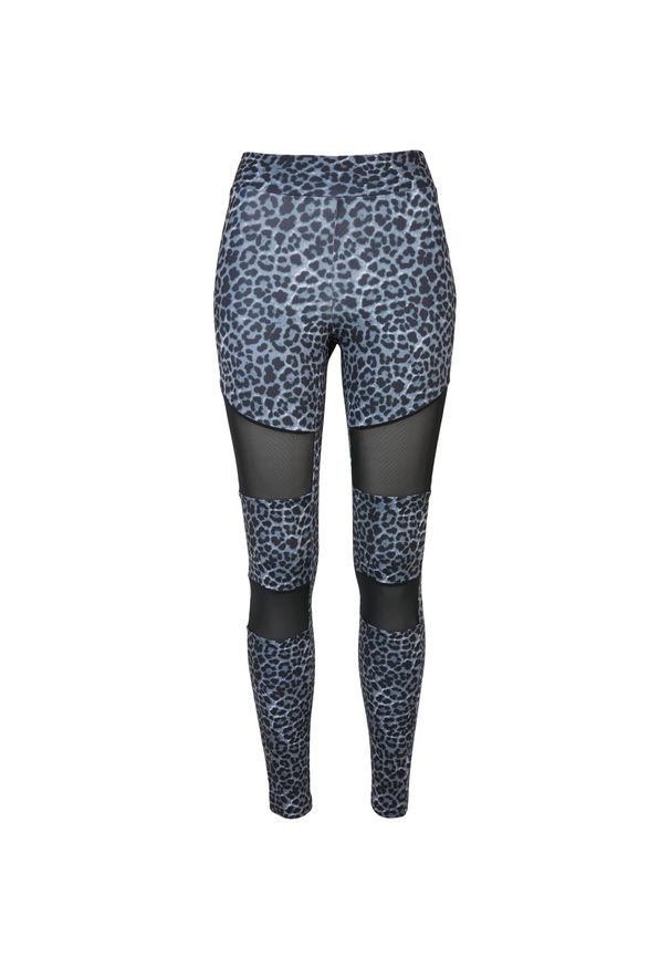 Legginsy damskie z dzianiny Urban Classics tech AOP GT. Kolor: szary. Materiał: dzianina