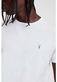AllSaints – T-shirt TONIC SS CREW MD109E. Okazja: na co dzień. Kolor: biały. Materiał: dzianina. Wzór: gładki. Styl: casual #5