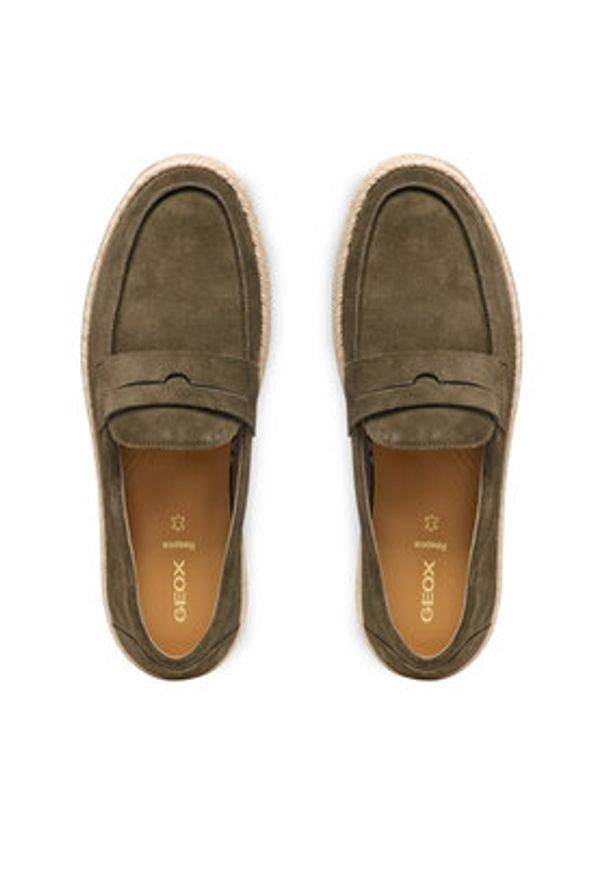 Geox Espadryle U Costuni U55MRA 00022 C3009 Khaki. Kolor: brązowy. Materiał: zamsz, skóra