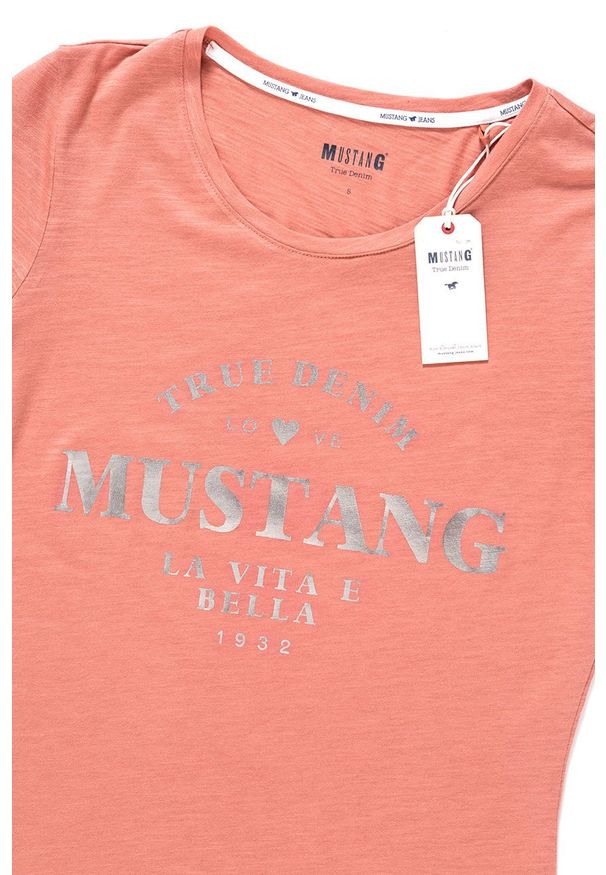 Mustang - MUSTANG T SHIRT DAMSKI Alexia C Print 1008940 8187. Wzór: nadruk