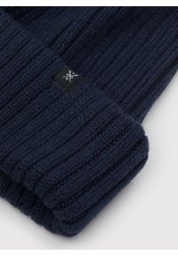 Pako Lorente - PAKO LORENTE – Czapka męska w kolorze granatowym z wełną merino. Kolor: niebieski. Materiał: wełna. Sezon: zima. Styl: casual