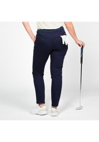 INESIS - Spodnie do golfa chino damskie Inesis MW500 bawełniane. Kolor: niebieski. Materiał: bawełna, poliester, materiał, elastan. Sport: golf