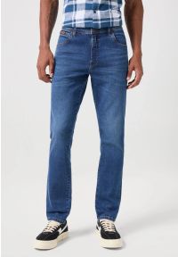 Wrangler - WRANGLER TEXAS SLIM MĘSKIE SPODNIE JEANSOWE JEANS DŻINSY HARVEY BLUE 112350817 W12S017973