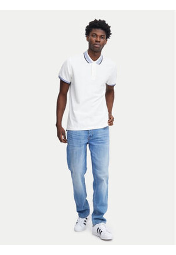 Blend Polo 20716479 Biały Regular Fit. Typ kołnierza: polo. Kolor: biały. Materiał: bawełna