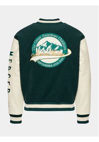 Mercer Amsterdam Kurtka bomber The Varsity MEAP233001 Zielony Regular Fit. Kolor: zielony. Materiał: wełna #3