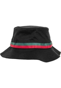 FLEXFIT - Stripe Bucket Hat. Kolor: czerwony, czarny, wielokolorowy