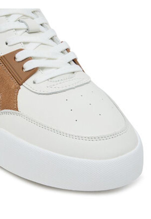 TOMMY HILFIGER - Tommy Hilfiger Sneakersy Th Court Craft FM0FM05551 Écru. Materiał: skóra