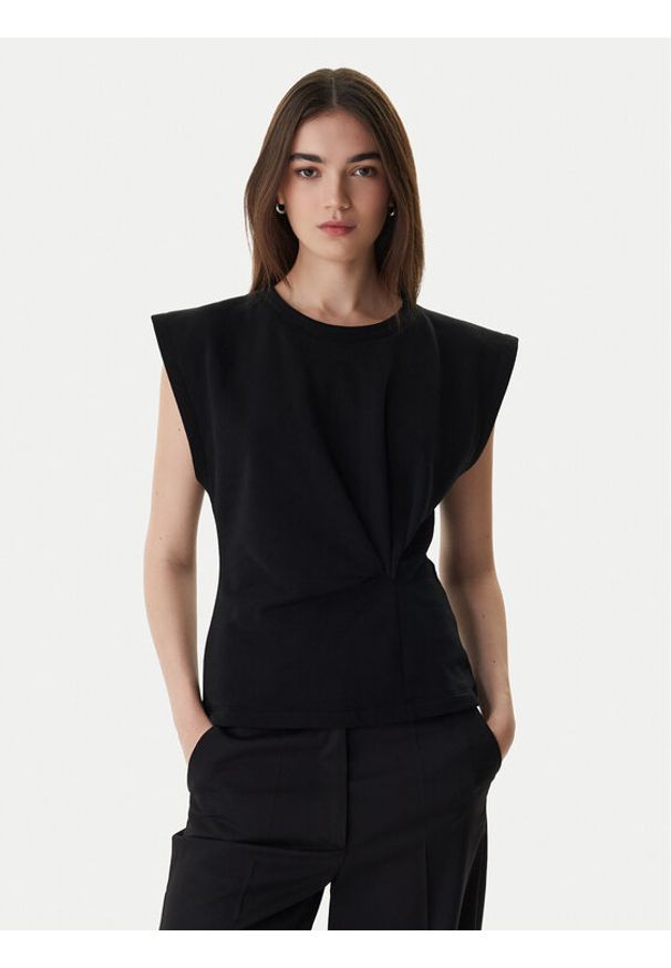 BOSS T-Shirt 50554276 Czarny Regular Fit. Kolor: czarny. Materiał: bawełna