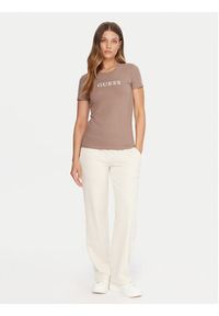 Guess T-Shirt O5RI01 KBBU1 Beżowy Regular Fit. Kolor: beżowy. Materiał: bawełna #5