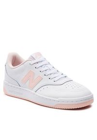 New Balance Sneakersy BBW80WPK Biały. Kolor: biały. Materiał: skóra