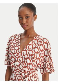 Max Mara Beachwear Kombinezon Egrege 2616641029 Miedziany Regular Fit. Kolor: brązowy. Materiał: wiskoza #4