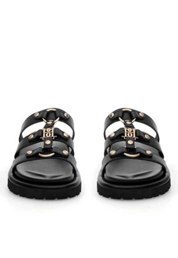 Badura Klapki WFA2591-1Z Czarny. Kolor: czarny. Materiał: skóra