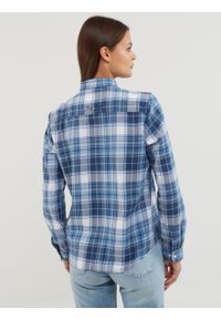 Big-Star - Koszula damska w kratę niebieska Patisi 401. Kolor: niebieski. Materiał: tkanina. Wzór: kratka. Styl: wizytowy, vintage, klasyczny, elegancki #4