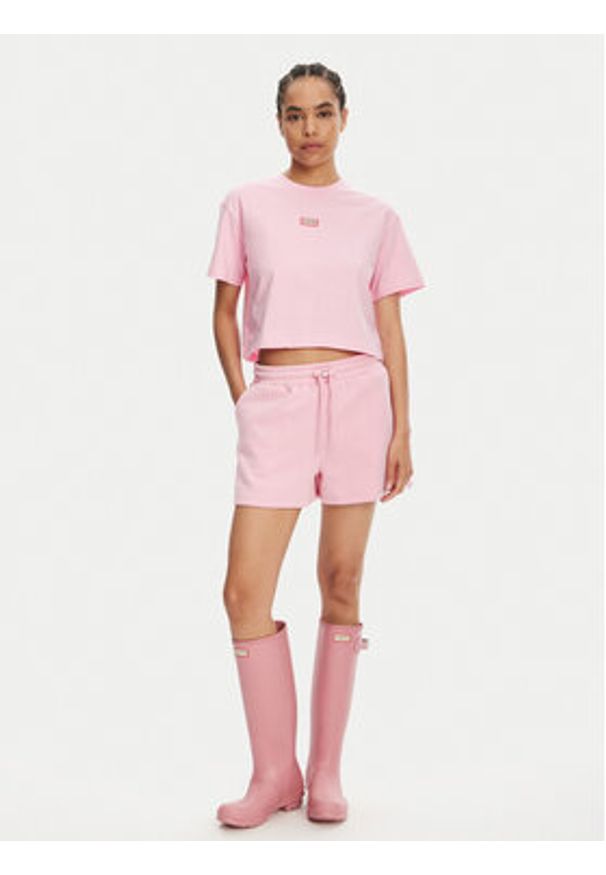 Hunter T-Shirt Abby HARW0059251 Różowy Boxy Fit. Kolor: różowy. Materiał: bawełna