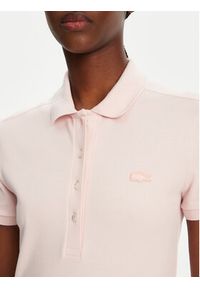 Lacoste Sukienka codzienna EF5473 Różowy Slim Fit. Okazja: na co dzień. Kolor: różowy. Materiał: bawełna. Typ sukienki: proste. Styl: casual #3