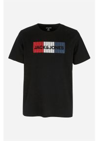 JACK & JONES PLUS - T-shirt z nadrukiem Plus Size Corp. Kolekcja: plus size. Kolor: czarny. Materiał: jersey. Wzór: nadruk #1