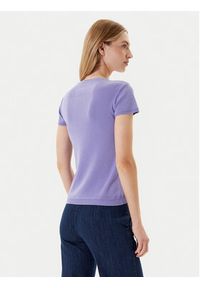 United Colors of Benetton - United Colors Of Benetton T-Shirt 1091D1M10 Fioletowy Regular Fit. Kolor: fioletowy. Materiał: bawełna #4