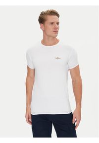 Aeronautica Militare T-Shirt AM1UTI003 Biały Regular Fit. Kolor: biały. Materiał: bawełna