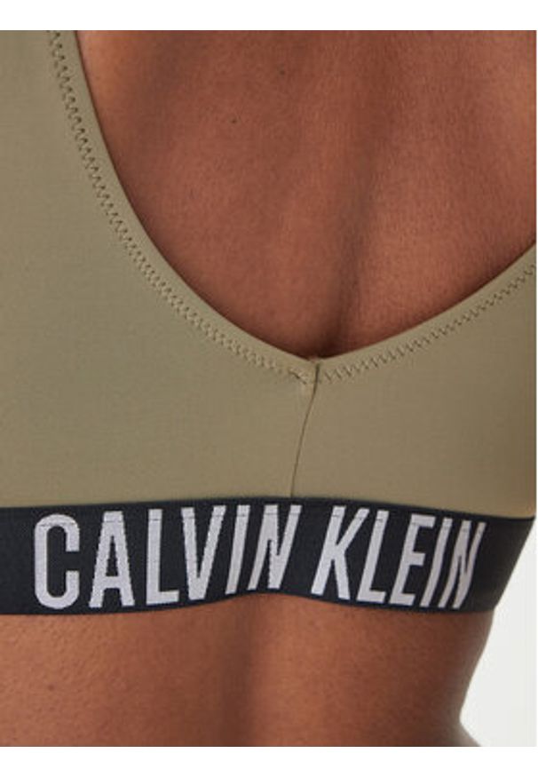 Calvin Klein Swimwear Góra od bikini KW0KW02745 Zielony. Kolor: zielony. Materiał: syntetyk