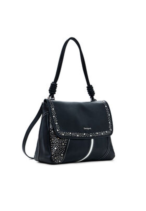 Desigual Torebka 25SAXPBT Czarny. Kolor: czarny. Materiał: skórzane