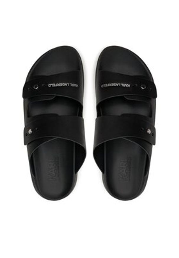 Karl Lagerfeld - KARL LAGERFELD Klapki KL52504 Czarny. Kolor: czarny. Materiał: skóra