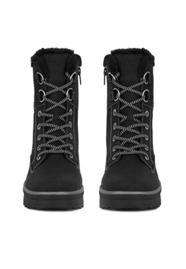 Remonte Trzewiki D2B73-02 Czarny. Kolor: czarny. Materiał: skóra