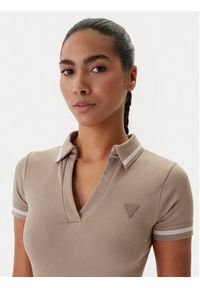 Guess Sukienka codzienna V6RK02 Z4692 Beżowy Slim Fit. Okazja: na co dzień. Kolor: beżowy. Materiał: syntetyk. Typ sukienki: proste. Styl: casual #5