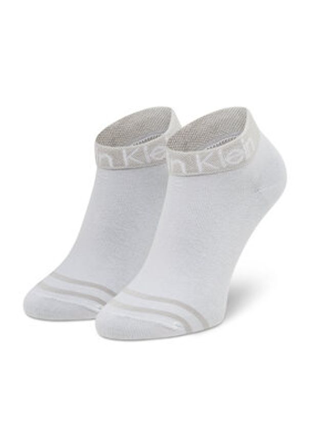 Calvin Klein Zestaw 2 par niskich skarpet damskich 701218775 Biały. Kolor: biały. Materiał: materiał