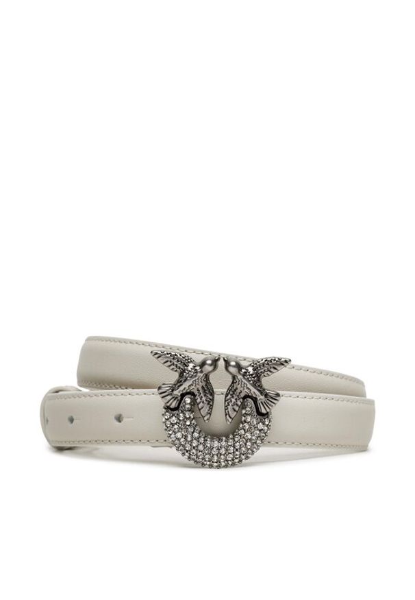 Pinko Pasek Damski Love Berry H2 Belt AI 23-24 PLT01 100143 A110 Biały. Kolor: biały. Materiał: skóra