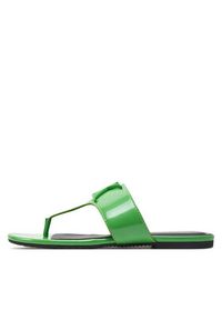 Calvin Klein Jeans Japonki Flat Sandal Slide Toepost Mg Met YW0YW01342 Zielony. Kolor: zielony #6
